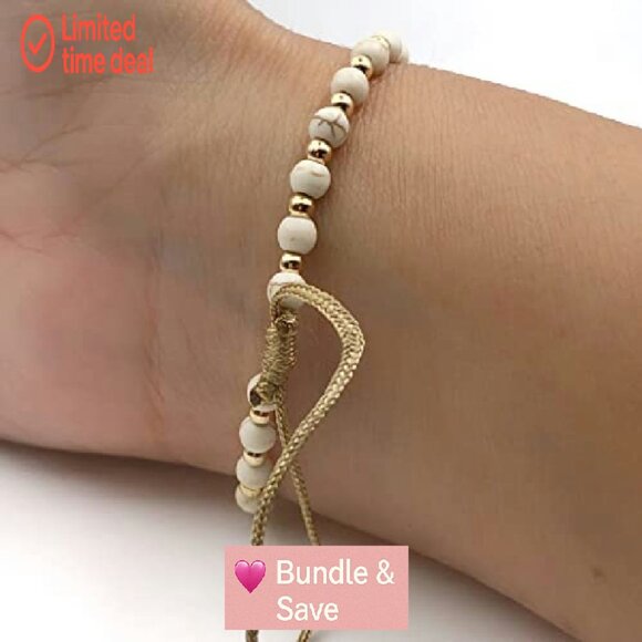 Adjustable Saint Benedict Coin Beaded Bracelet Gold Plated Spiritual - Picture 5 of 8